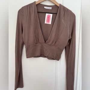 Plunge Neck Crop Top | coco | M